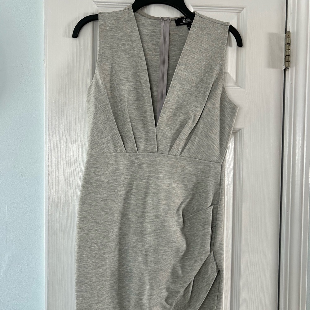 Lulus Gray Sleeveless Bodycon Dress